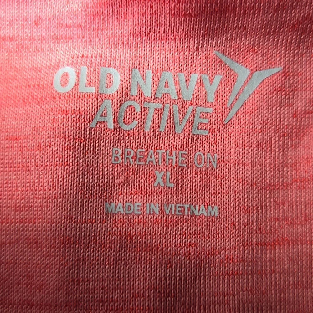 Old Navy Racer Back Tank Womens XL Coral Color Top Ruffled Straps - Picture 4 of 8